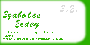 szabolcs erdey business card